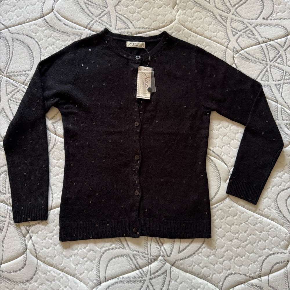 Pinc Premium Black Button-Up Cardigan